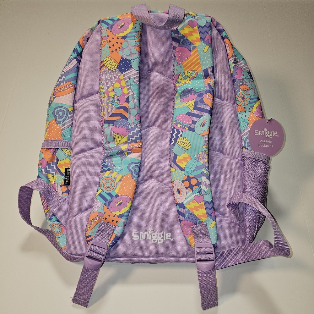 Smiggle Big Girls' Bag Backpack Lilac - Candy Donuts - Picture 2 of 9